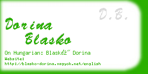 dorina blasko business card